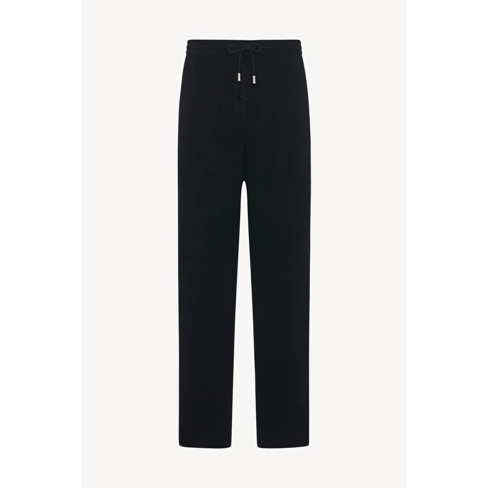 $2250 The Row Bonnette Cashmere Pant Womens 6 Black Realxed Fit Drawstring Italy